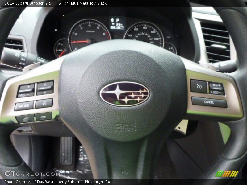 Twilight Blue Metallic / Black 2014 Subaru Outback 2.5i