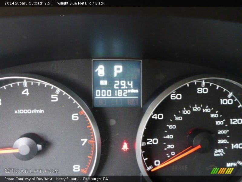 Twilight Blue Metallic / Black 2014 Subaru Outback 2.5i