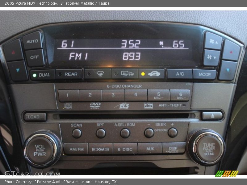 Billet Silver Metallic / Taupe 2009 Acura MDX Technology
