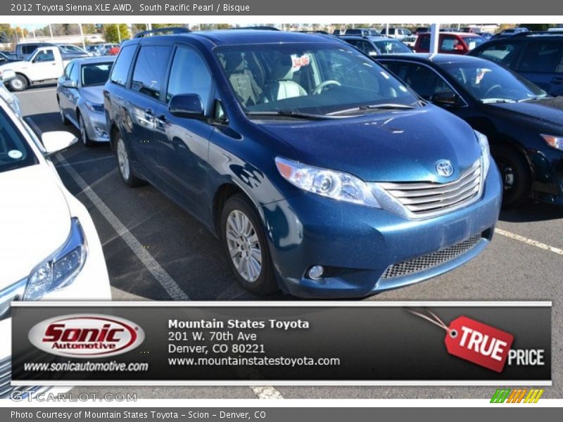 South Pacific Pearl / Bisque 2012 Toyota Sienna XLE AWD
