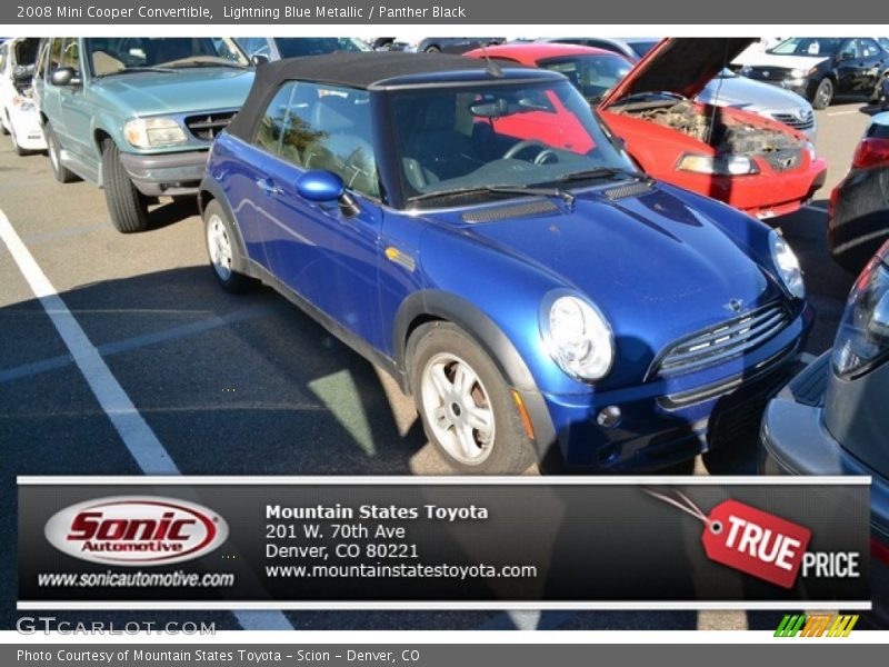 Lightning Blue Metallic / Panther Black 2008 Mini Cooper Convertible