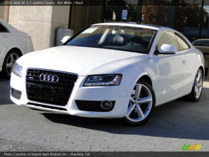 Ibis White / Black 2009 Audi A5 3.2 quattro Coupe