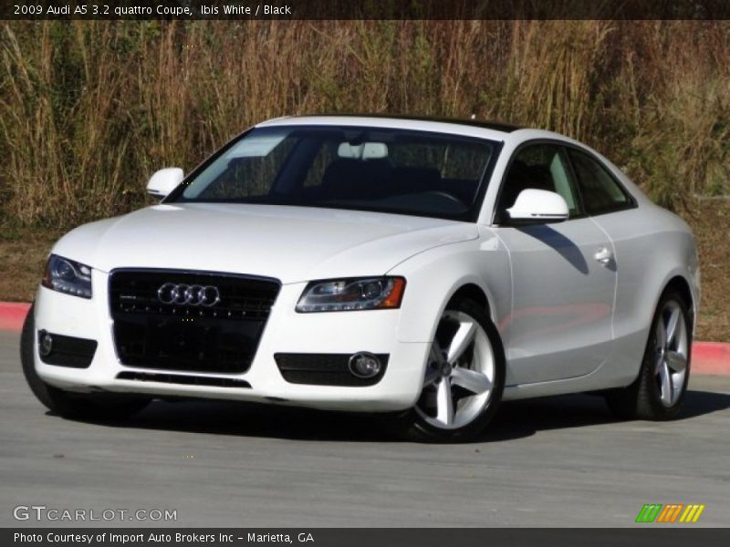 Ibis White / Black 2009 Audi A5 3.2 quattro Coupe
