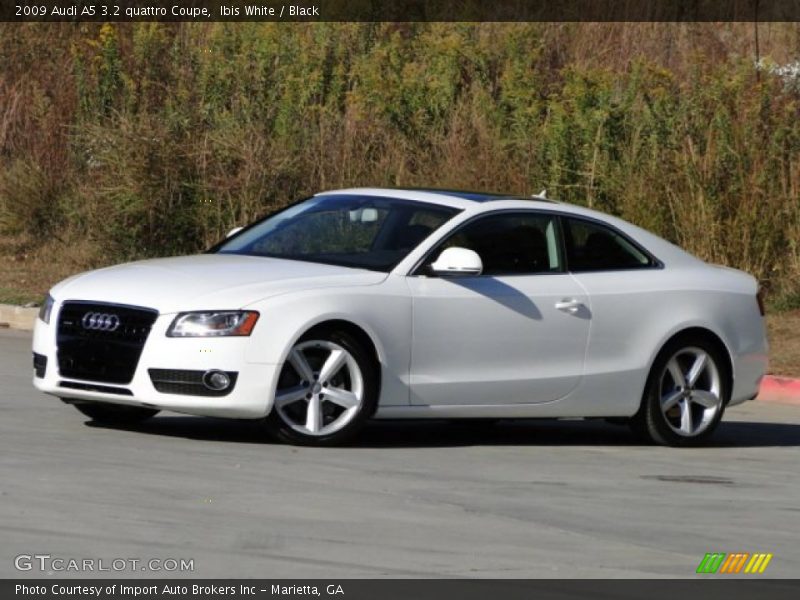 Ibis White / Black 2009 Audi A5 3.2 quattro Coupe