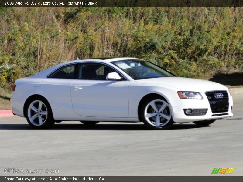 Ibis White / Black 2009 Audi A5 3.2 quattro Coupe