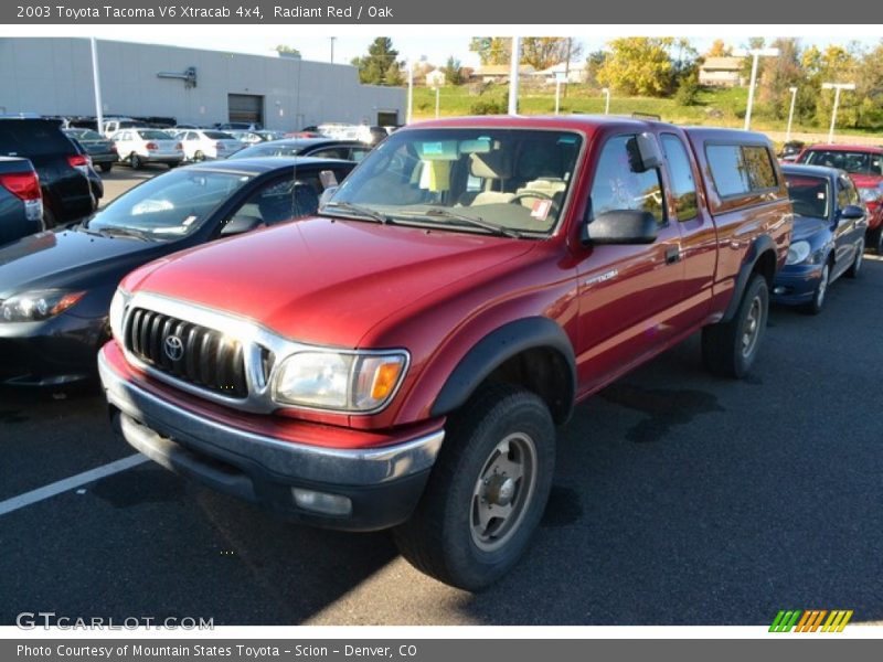Radiant Red / Oak 2003 Toyota Tacoma V6 Xtracab 4x4