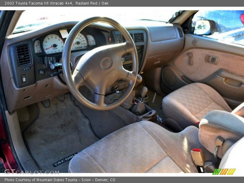 Radiant Red / Oak 2003 Toyota Tacoma V6 Xtracab 4x4