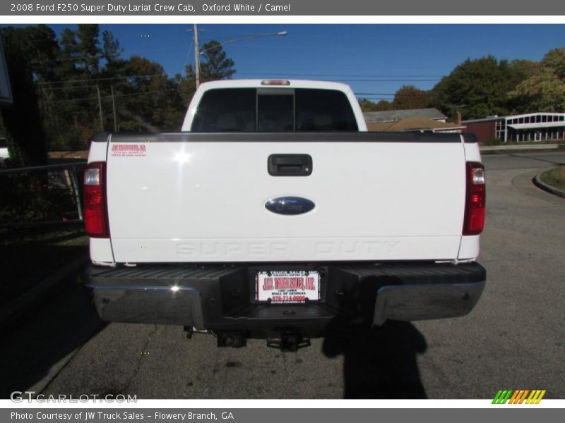 Oxford White / Camel 2008 Ford F250 Super Duty Lariat Crew Cab