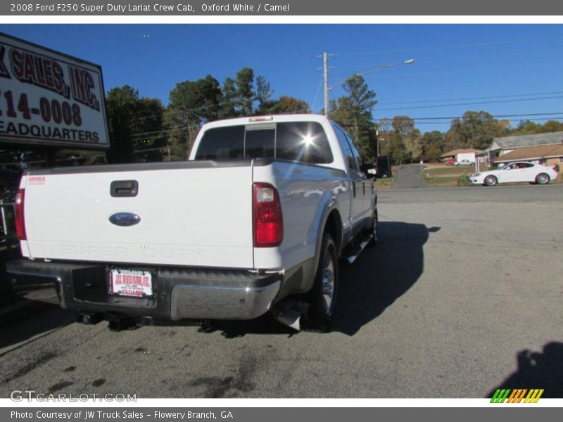 Oxford White / Camel 2008 Ford F250 Super Duty Lariat Crew Cab