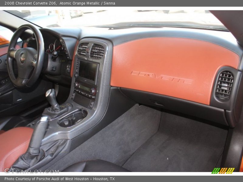 Atomic Orange Metallic / Sienna 2008 Chevrolet Corvette Z06