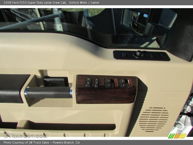 Oxford White / Camel 2008 Ford F250 Super Duty Lariat Crew Cab