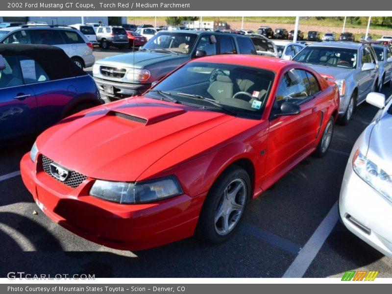 Torch Red / Medium Parchment 2002 Ford Mustang GT Coupe