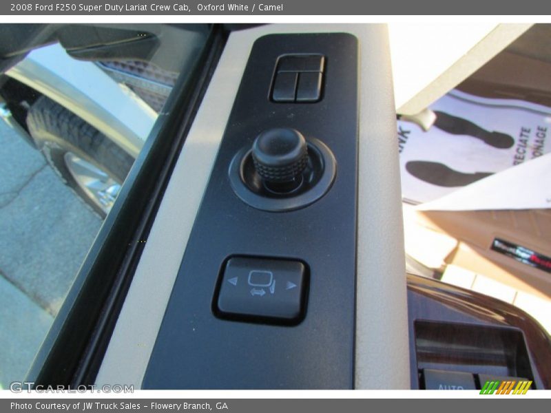 Oxford White / Camel 2008 Ford F250 Super Duty Lariat Crew Cab