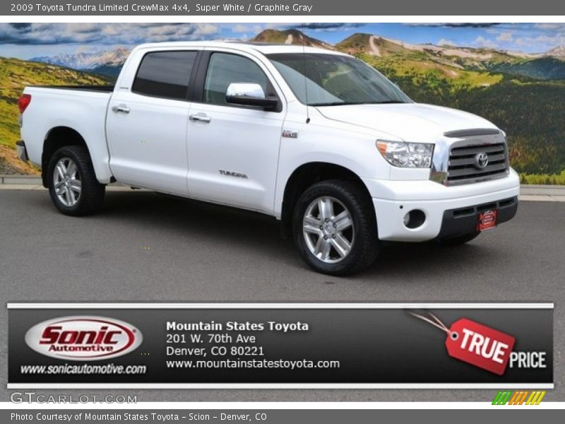 Super White / Graphite Gray 2009 Toyota Tundra Limited CrewMax 4x4