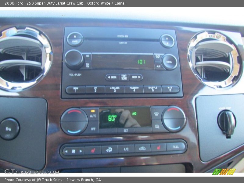 Oxford White / Camel 2008 Ford F250 Super Duty Lariat Crew Cab