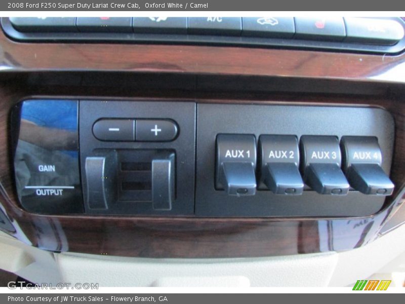 Oxford White / Camel 2008 Ford F250 Super Duty Lariat Crew Cab