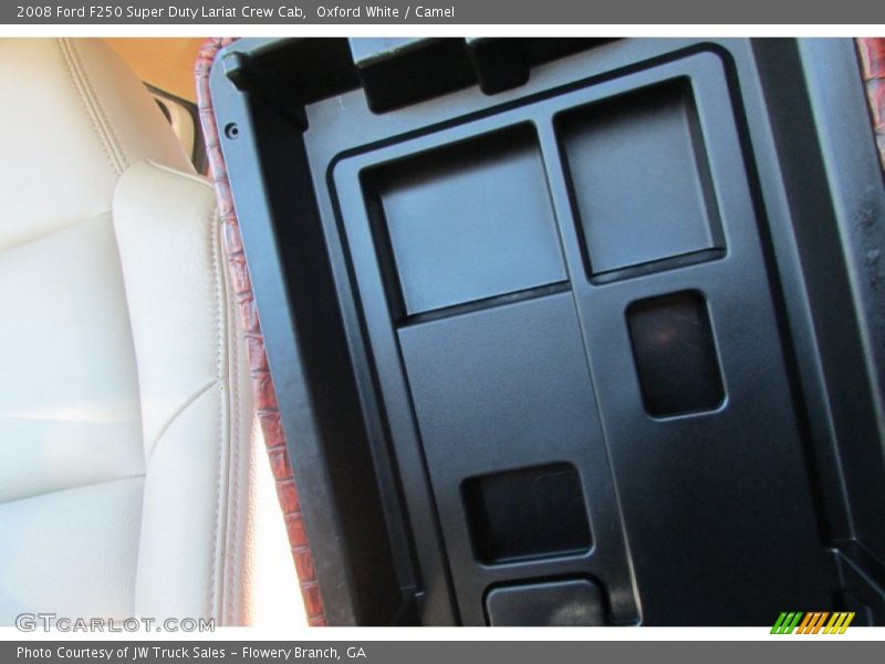 Oxford White / Camel 2008 Ford F250 Super Duty Lariat Crew Cab