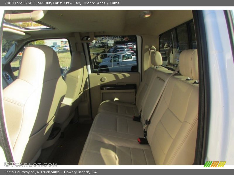 Oxford White / Camel 2008 Ford F250 Super Duty Lariat Crew Cab