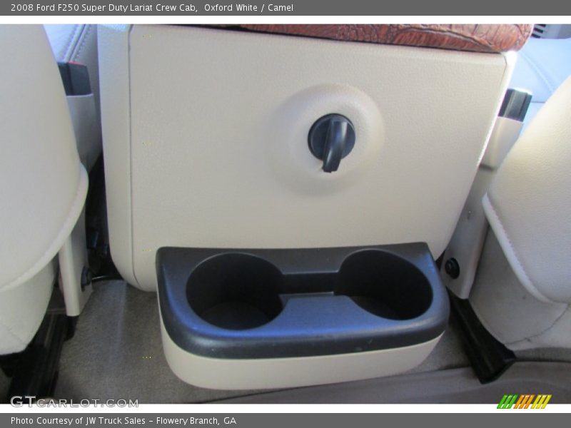 Oxford White / Camel 2008 Ford F250 Super Duty Lariat Crew Cab