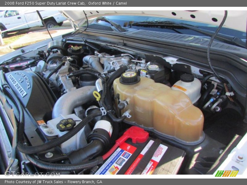 Oxford White / Camel 2008 Ford F250 Super Duty Lariat Crew Cab