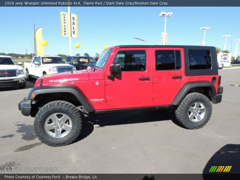 Flame Red / Dark Slate Gray/Medium Slate Gray 2009 Jeep Wrangler Unlimited Rubicon 4x4