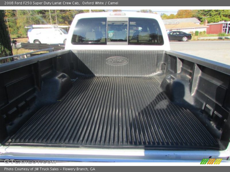 Oxford White / Camel 2008 Ford F250 Super Duty Lariat Crew Cab