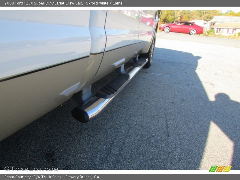 Oxford White / Camel 2008 Ford F250 Super Duty Lariat Crew Cab