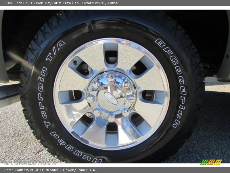 Oxford White / Camel 2008 Ford F250 Super Duty Lariat Crew Cab