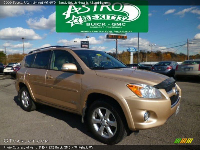 Sandy Beach Metallic / Sand Beige 2009 Toyota RAV4 Limited V6 4WD