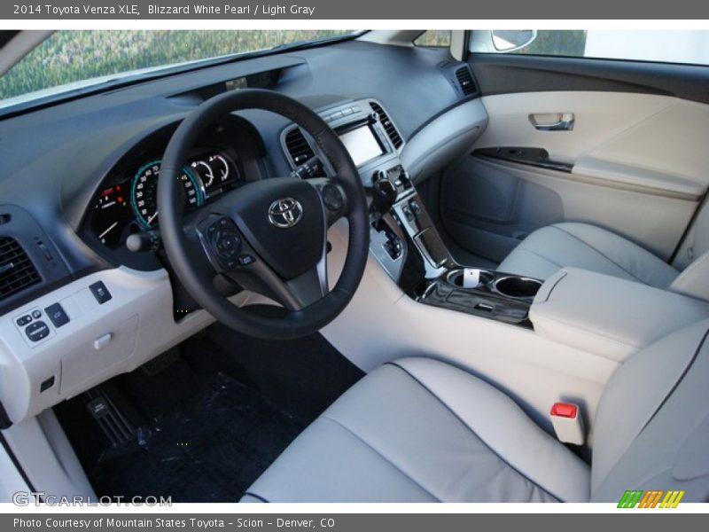 Blizzard White Pearl / Light Gray 2014 Toyota Venza XLE