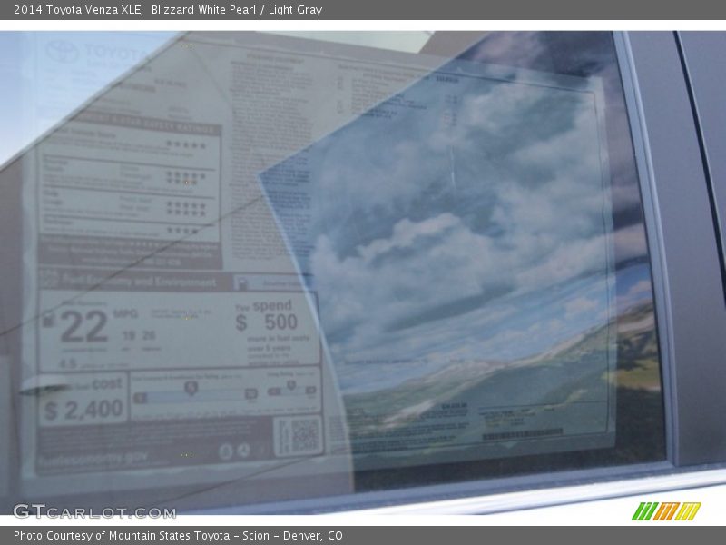 Blizzard White Pearl / Light Gray 2014 Toyota Venza XLE