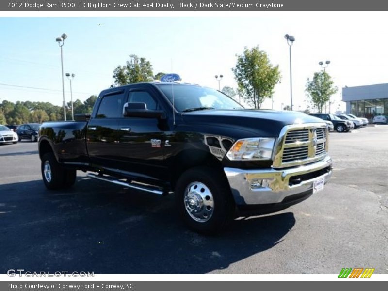Black / Dark Slate/Medium Graystone 2012 Dodge Ram 3500 HD Big Horn Crew Cab 4x4 Dually