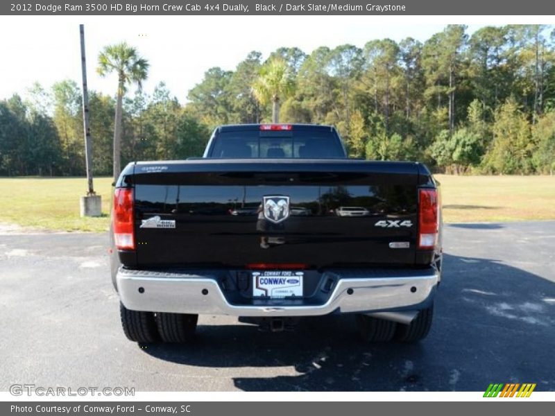 Black / Dark Slate/Medium Graystone 2012 Dodge Ram 3500 HD Big Horn Crew Cab 4x4 Dually