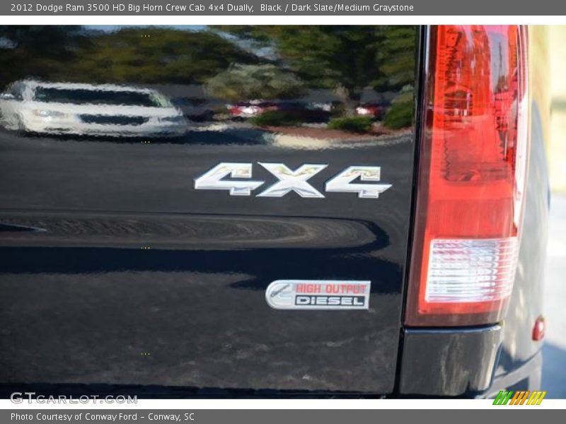 Black / Dark Slate/Medium Graystone 2012 Dodge Ram 3500 HD Big Horn Crew Cab 4x4 Dually