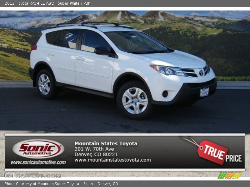 Super White / Ash 2013 Toyota RAV4 LE AWD