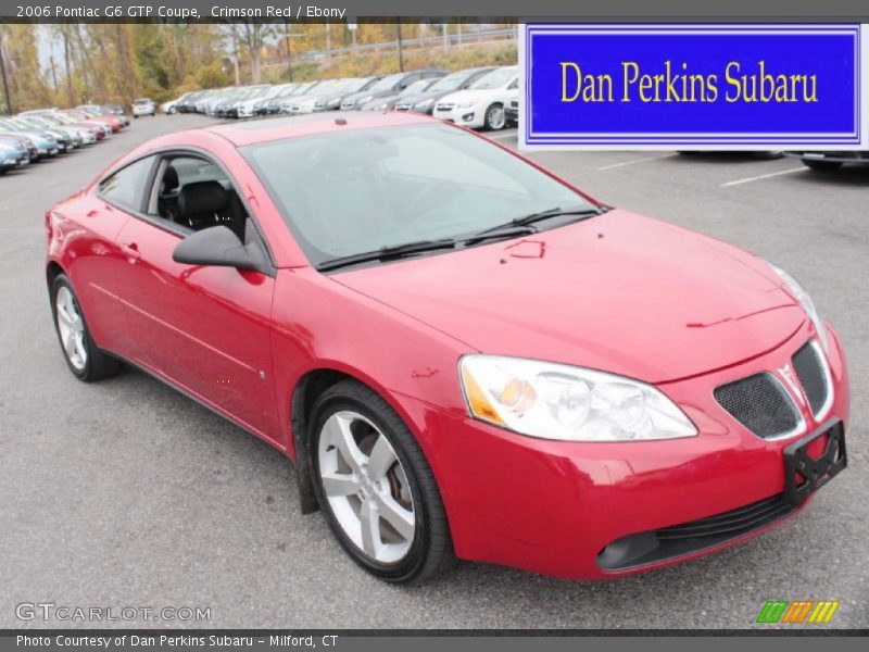 Crimson Red / Ebony 2006 Pontiac G6 GTP Coupe