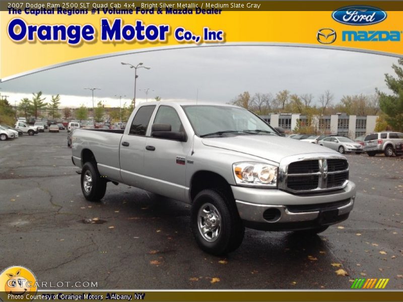 Bright Silver Metallic / Medium Slate Gray 2007 Dodge Ram 2500 SLT Quad Cab 4x4