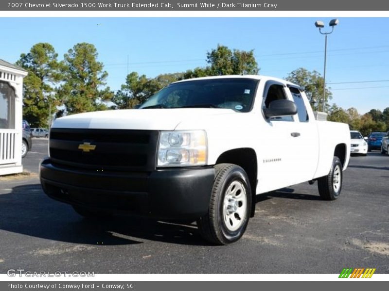 Summit White / Dark Titanium Gray 2007 Chevrolet Silverado 1500 Work Truck Extended Cab