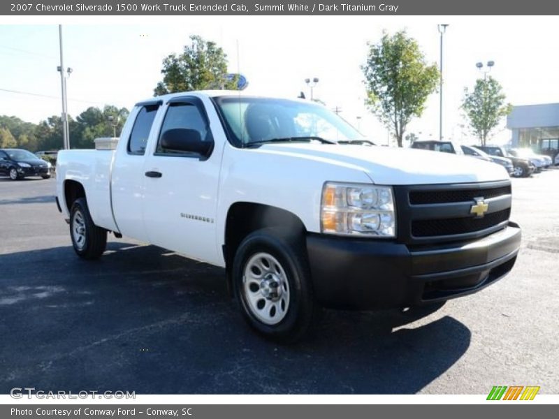 Summit White / Dark Titanium Gray 2007 Chevrolet Silverado 1500 Work Truck Extended Cab