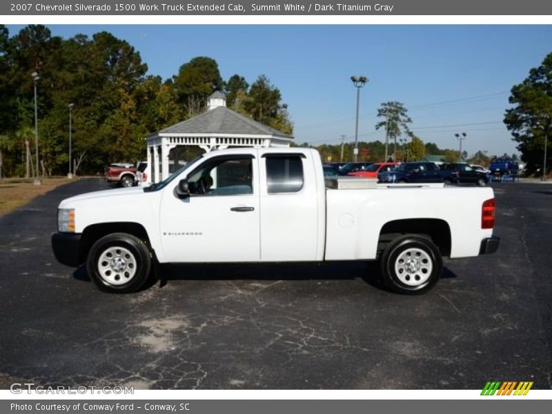 Summit White / Dark Titanium Gray 2007 Chevrolet Silverado 1500 Work Truck Extended Cab