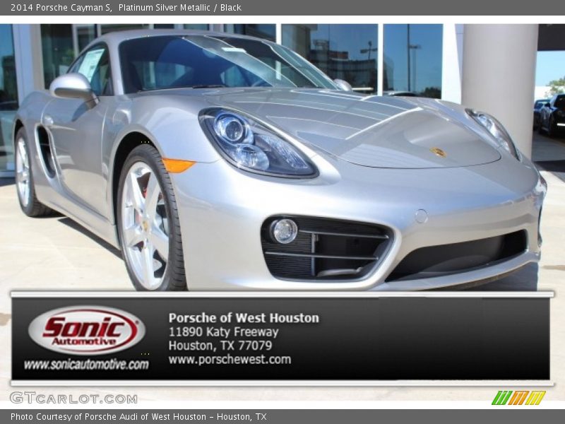 Platinum Silver Metallic / Black 2014 Porsche Cayman S