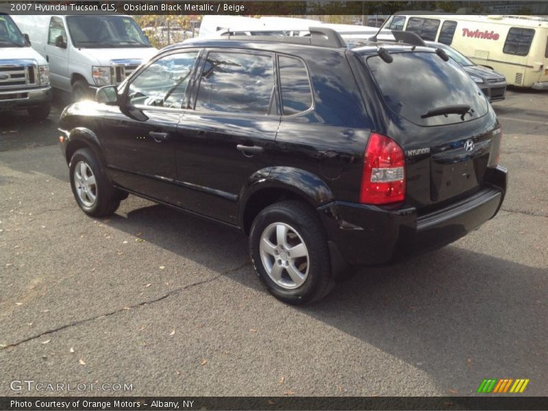 Obsidian Black Metallic / Beige 2007 Hyundai Tucson GLS