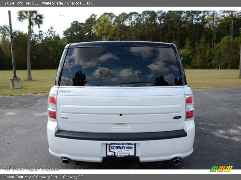 White Suede / Charcoal Black 2014 Ford Flex SEL