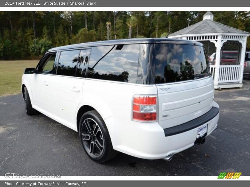 White Suede / Charcoal Black 2014 Ford Flex SEL