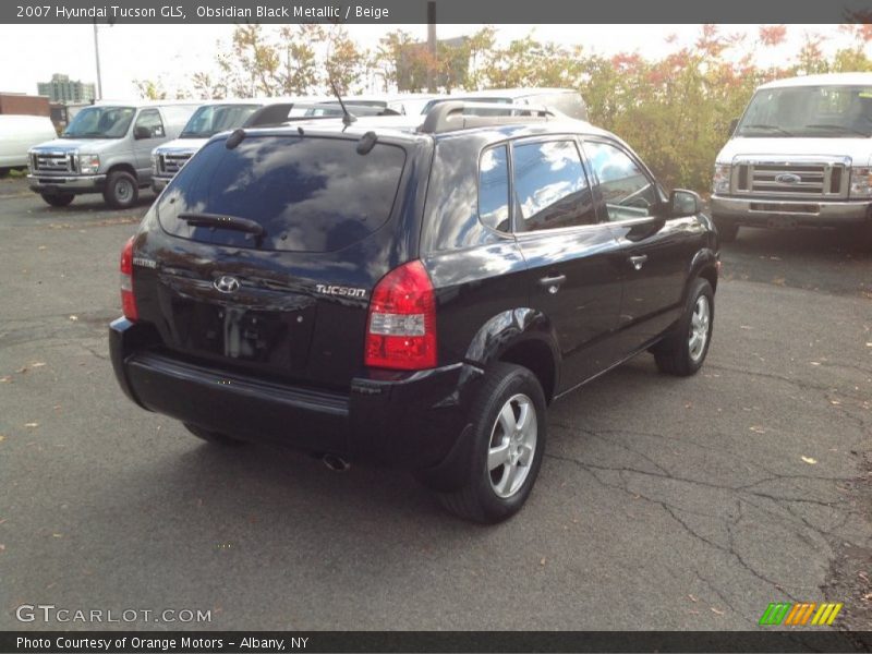 Obsidian Black Metallic / Beige 2007 Hyundai Tucson GLS