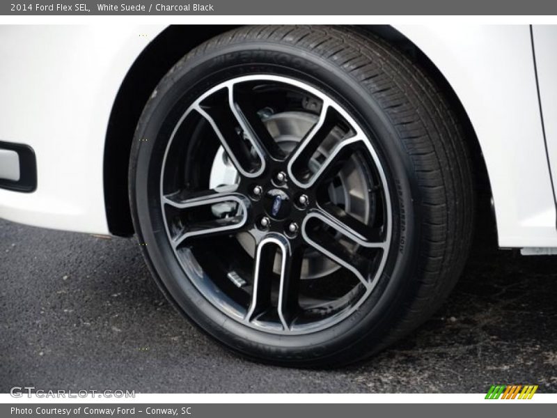 White Suede / Charcoal Black 2014 Ford Flex SEL
