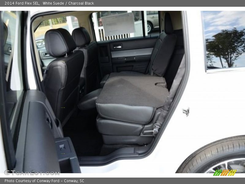 White Suede / Charcoal Black 2014 Ford Flex SEL
