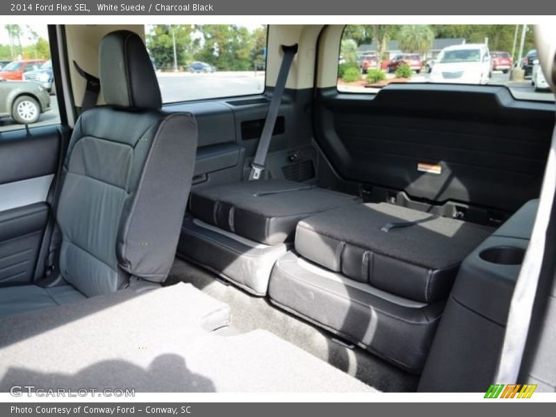 White Suede / Charcoal Black 2014 Ford Flex SEL