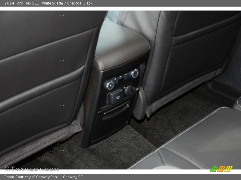 White Suede / Charcoal Black 2014 Ford Flex SEL