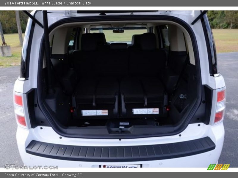 White Suede / Charcoal Black 2014 Ford Flex SEL